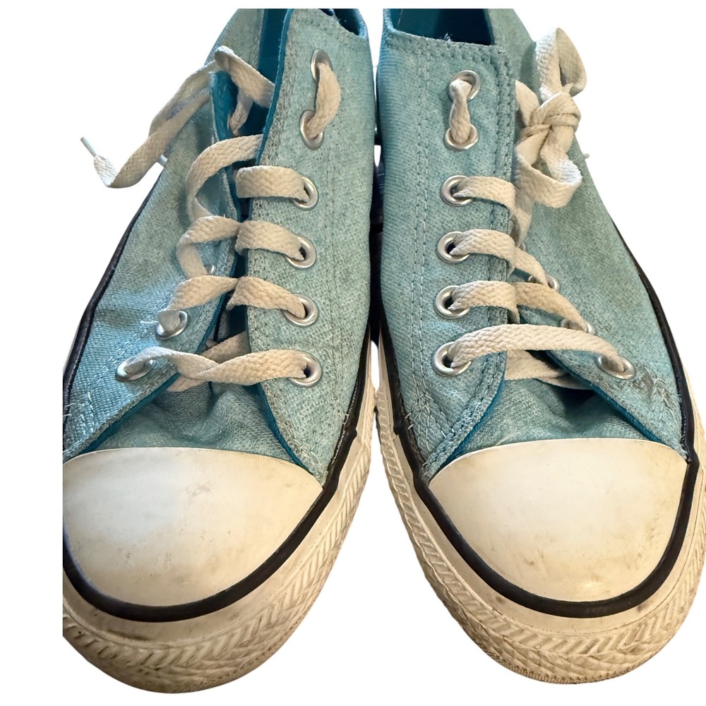 Converse All‎ Star Low Top Blue Sneakers Canvas Shoes women's Size 8